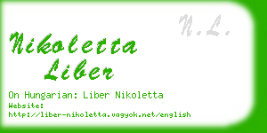 nikoletta liber business card